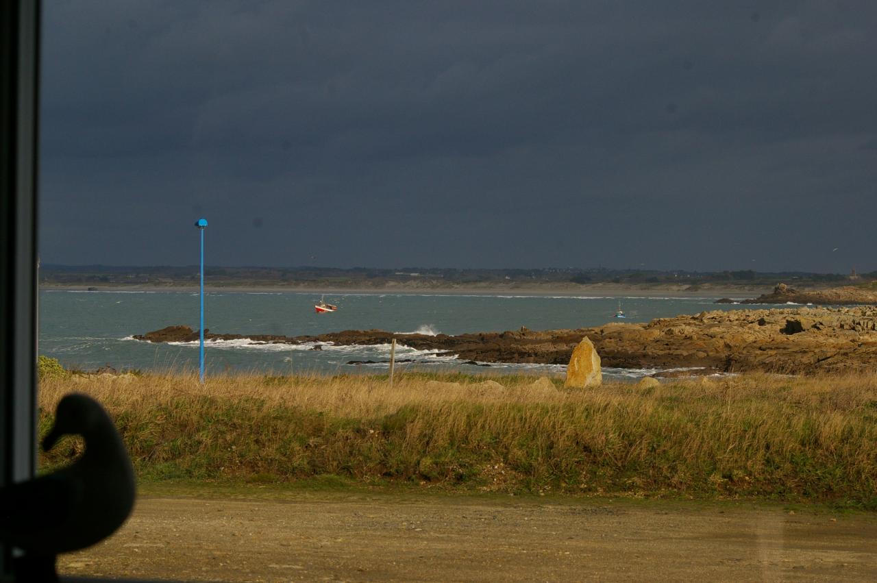 vue par la baie vitrée sur .... la baie !