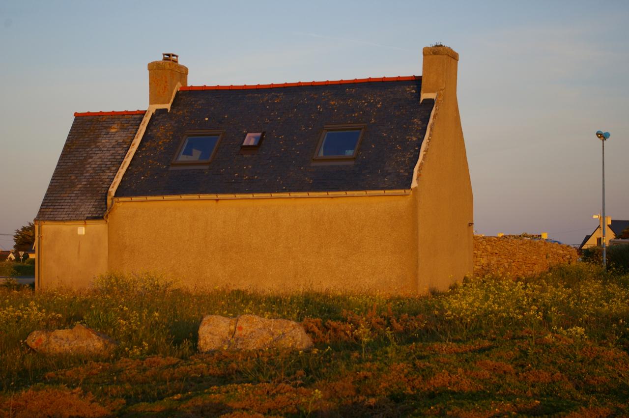 face coté mer avec les 2 velux des chambres hautes