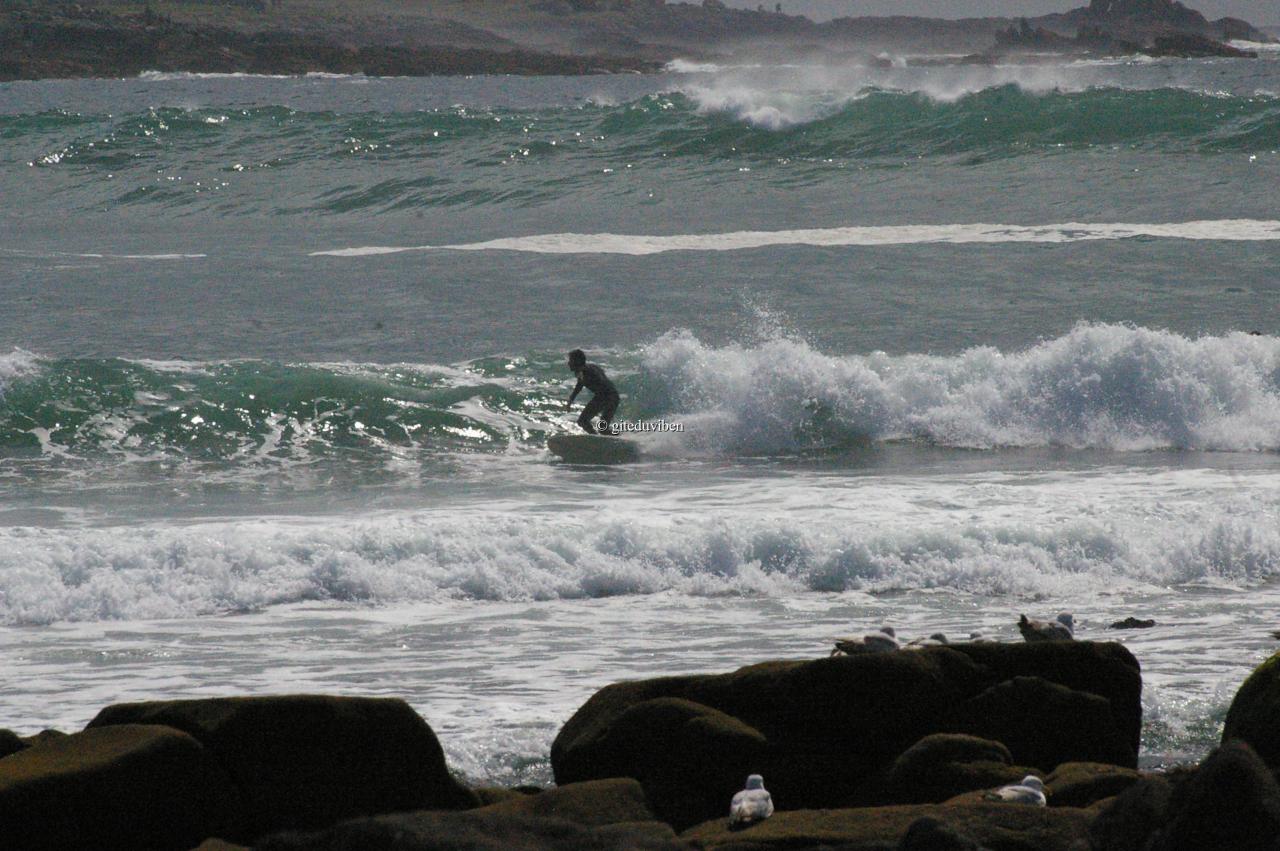 surfeur à La Torche